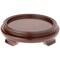 Plymor Walnut Round Wood Veneer Footed Display Base, 6.5" W x 6.5" D x 1.5" H (5" Display Diameter)